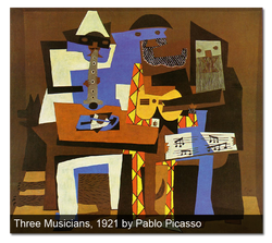 3 musicians, 1921 by Pablo Picasso